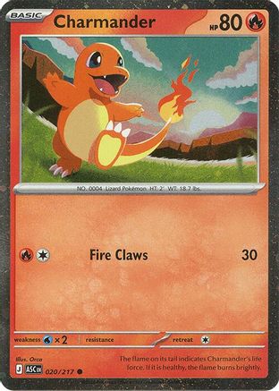Charmander (Cosmos Holo) (020/217) - Holofoil Miscellaneous Cards & Products - Common