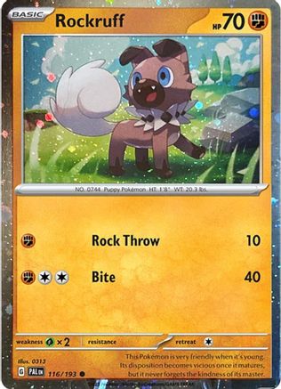 Rockruff (Cosmos Holo) (116/193) - Holofoil Blister Exclusives - Common