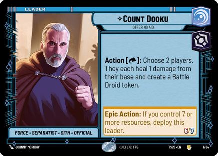 Count Dooku - Offering Aid (1/84) - Twin Suns