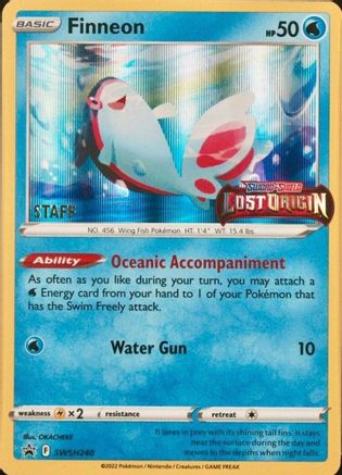 Finneon (Prerelease Staff) (SWSH240) - Holofoil SWSH Sword & Shield Promo Cards - Promo