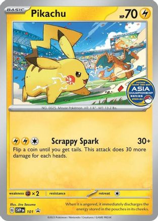 Pikachu (Asia Championship Series -24) (101) SV Scarlet & Violet Promo Cards - Promo