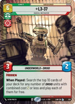 L3-37 - Radical Instigator (Hyperspace) (327) - A Lawless Time