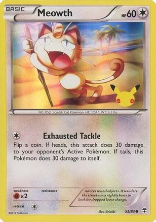 Meowth (20th Anniversary) (053/83) - Holofoil Miscellaneous Cards & Products - Promo