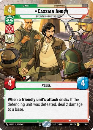 Cassian Andor - Everything for the Rebellion (Hyperspace Foil) (558) - A Lawless Time Foil