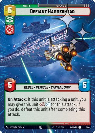 Defiant Hammerhead (Hyperspace Foil) (564) - A Lawless Time Foil