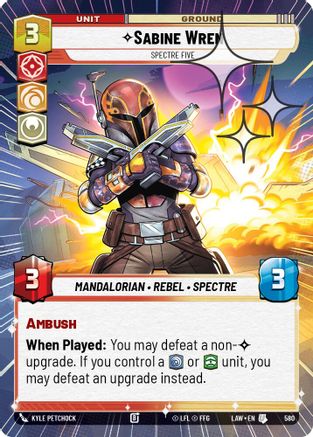 Sabine Wren - Spectre Five (Hyperspace Foil) (580) - A Lawless Time Foil