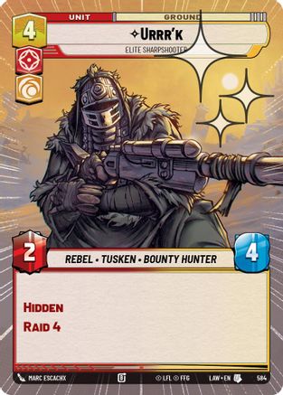 Urrr'k - Elite Sharpshooter (Hyperspace Foil) (584) - A Lawless Time Foil
