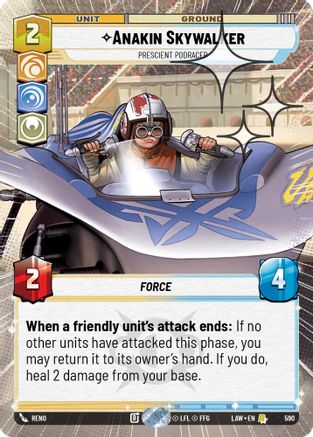 Anakin Skywalker - Prescient Podracer (Hyperspace Foil) (590) - A Lawless Time Foil