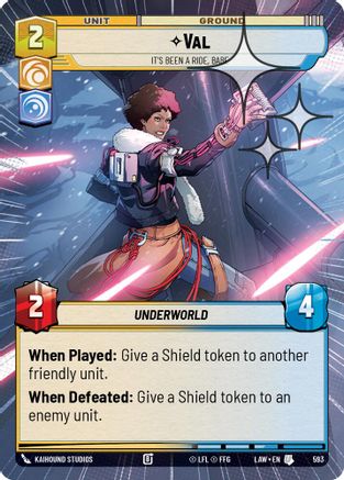 Val - It's Been a Ride, Babe (Hyperspace Foil) (593) - A Lawless Time Foil