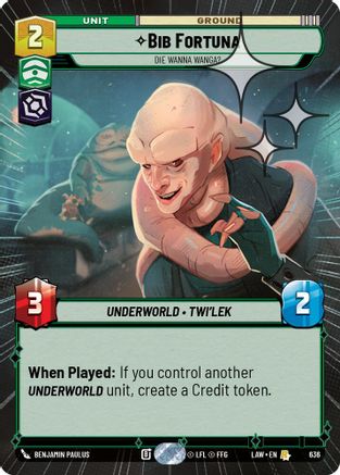 Bib Fortuna - Die Wanna Wanga? (Hyperspace Foil) (636) - A Lawless Time Foil