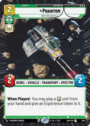 Phantom - Spectre Shuttle (Hyperspace Foil) (646) - A Lawless Time Foil