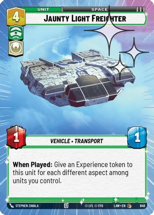 Jaunty Light Frieghter (Hyperspace Foil) (649) - A Lawless Time Foil