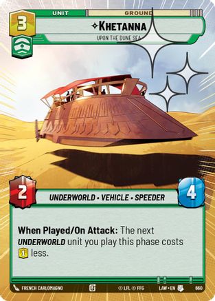 Khetanna - Upon the Dune Sea (Hyperspace Foil) (660) - A Lawless Time Foil