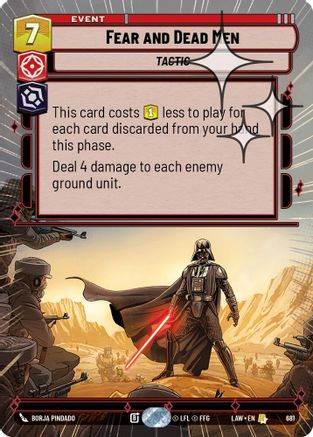 Fear and Dead Men (Hyperspace Foil) (681) - A Lawless Time Foil