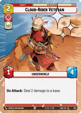 Cloud-Rider Veteran (Hyperspace Foil) (683) - A Lawless Time Foil