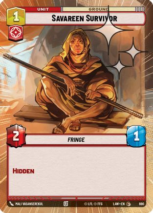 Savareen Survivor (Hyperspace Foil) (690) - A Lawless Time Foil