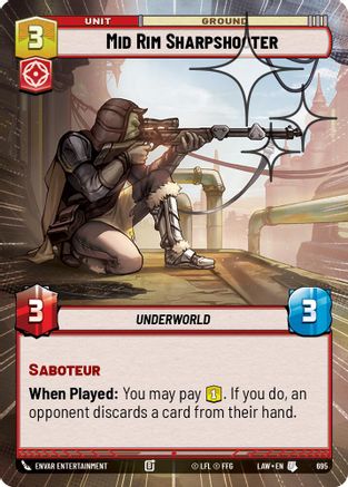 Mid Rim Sharpshooter (Hyperspace Foil) (695) - A Lawless Time Foil