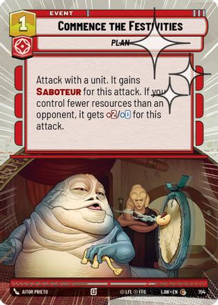 Commence the Festivities (Hyperspace Foil) (704) - A Lawless Time Foil