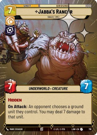 Jabba's Rancor - Snack Time! (Hyperspace Foil) (718) - A Lawless Time Foil