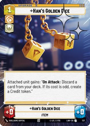 Han's Golden Dice (Hyperspace Foil) (727) - A Lawless Time Foil