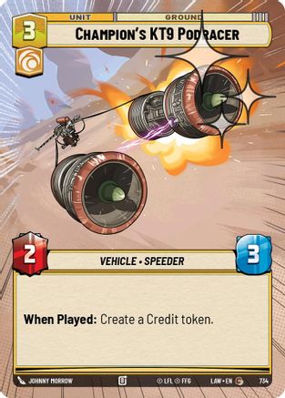 Champion's KT-9 Podracer (Hyperspace Foil) (734) - A Lawless Time Foil