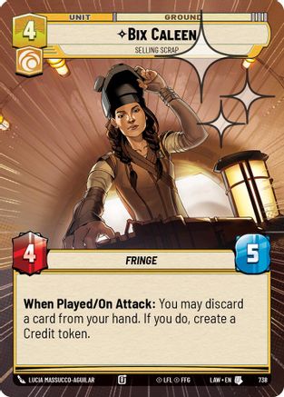 Bix Caleen - Selling Scrap (Hyperspace Foil) (738) - A Lawless Time Foil