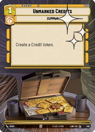 Unmarked Credits (Hyperspace Foil) (746) - A Lawless Time Foil