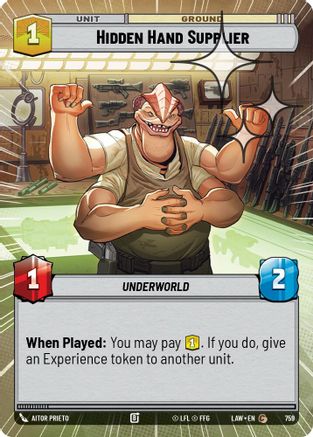 Hidden Hand Supplier (Hyperspace Foil) (759) - A Lawless Time Foil