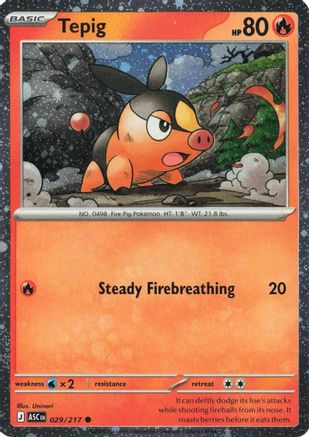 Tepig (Cosmos Holo) (029/217) - Holofoil Miscellaneous Cards & Products - Common