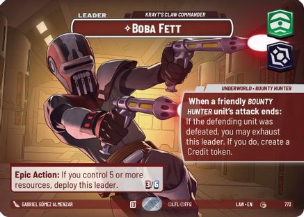 Boba Fett - Krayt's Claw Commander (Showcase) (773) - A Lawless Time Foil