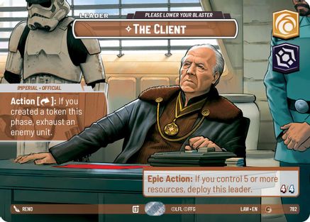 The Client - Please Lower Your Blaster (Showcase) (782) - A Lawless Time Foil