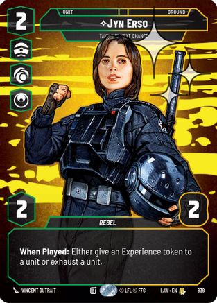 Jyn Erso - Take the Next Chance (Prestige Foil) (839) - A Lawless Time Foil