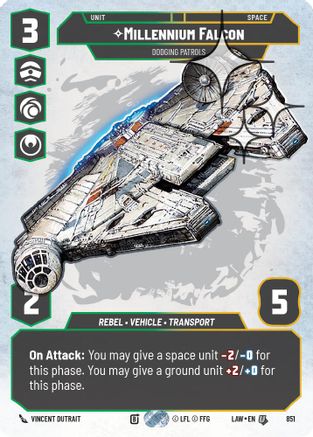 Millennium Falcon - Dodging Patrols (Prestige Foil) (851) - A Lawless Time Foil