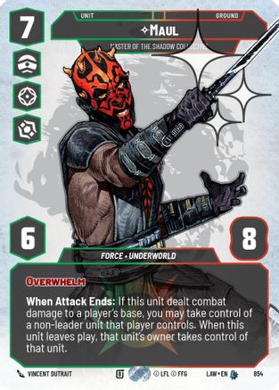Maul - Master of the Shadow Collective (Prestige Foil) (854) - A Lawless Time Foil