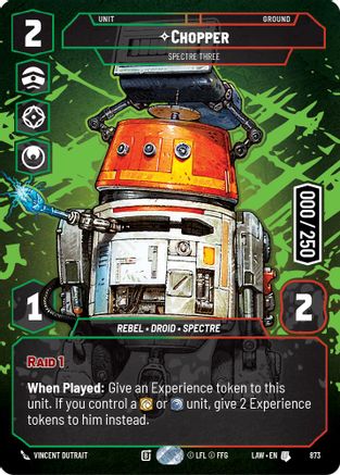 Chopper - Spectre Three (Serialized) (873) - A Lawless Time Foil