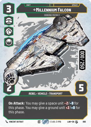 Millennium Falcon - Dodging Patrols (Serialized) (890) - A Lawless Time Foil