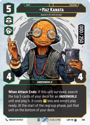 Maz Kanata - Where's My Boyfriend? (Serialized) (898) - A Lawless Time Foil