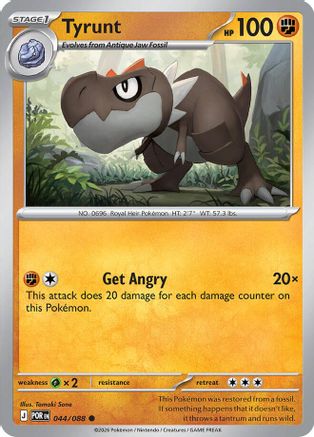 Tyrunt (044) - Reverse Holofoil ME03 Perfect Order - Common