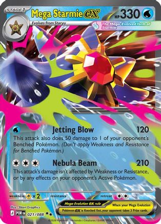 Mega Starmie ex (021/088) - Holofoil ME03 Perfect Order - Double Rare