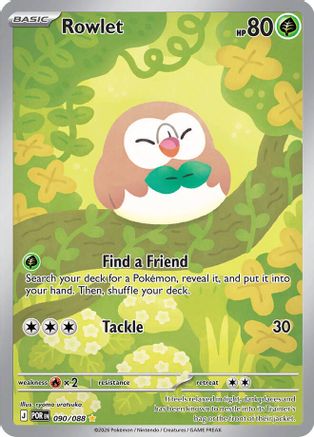 Rowlet (090/088) - Holofoil ME03 Perfect Order - Shiny Rare