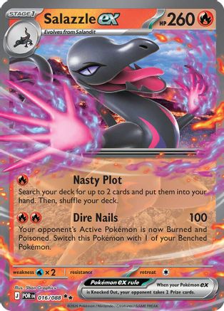 Salazzle ex (016/088) - Holofoil ME03 Perfect Order - Double Rare