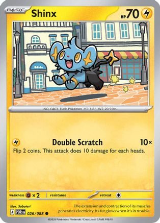 Shinx (026) - Reverse Holofoil ME03 Perfect Order - Common