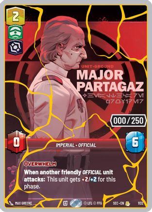 Major Partagaz - Healthcare Provider (Serialized) (Gold) (1132) - Secrets of Power Foil