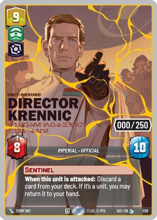 Director Krennic - I Lose Nothing But Time (Serialized) (Gold) (1136) - Secrets of Power Foil