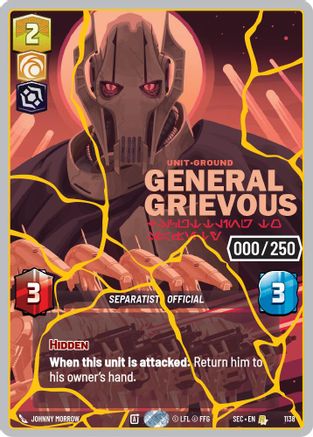 General Grievous - Scuttling to Safety (Serialized) (Gold) (1138) - Secrets of Power Foil