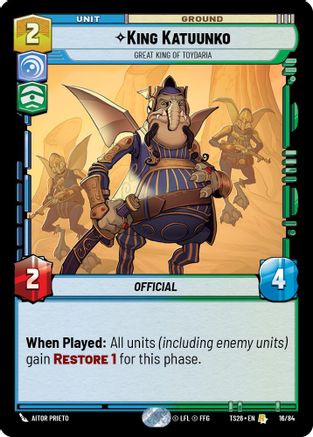King Katuunko - Great King of Toydaria (16/84) - Twin Suns