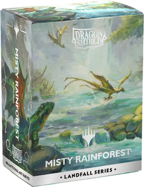 Dragon Shield Art Sleeves: Magic the Gathering Landfall Series - Misty Rainforest