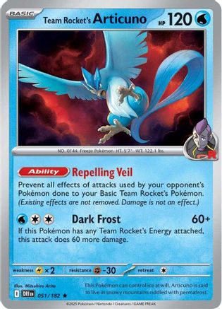 Team Rocket's Articuno (Non-Holo) (051/182) Deck Exclusives - Rare