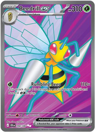 Beedrill ex (098/086) - Holofoil ME04 Chaos Rising - Ultra Rare