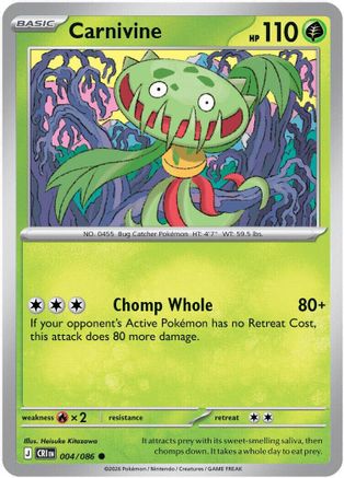 Carnivine (004/null) - Reverse Holofoil ME04 Chaos Rising - Common